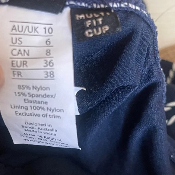 NWT Nip Tuck Swimsuit Joanne 6 blue stripe one-piece multicup fit slimming - Picture 5 of 10